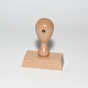 Houten stempel rechthoek (8x35mm)